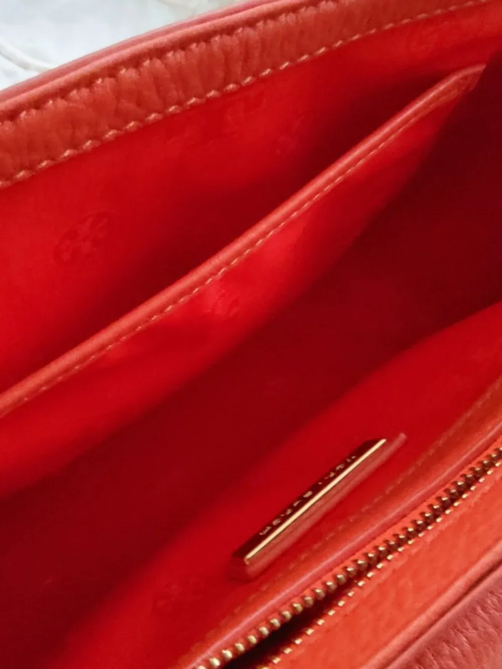 Tory Burch Large Flap Crossbody in Orange with Chain Strap